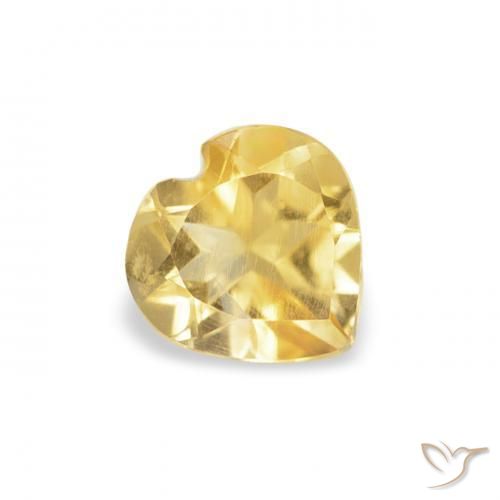 Citrino Laranja Dourada Natural 0.38ct, Coração, VS