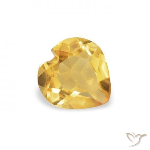 Citrino Dourado médio Natural 0.40ct, Coração, VS