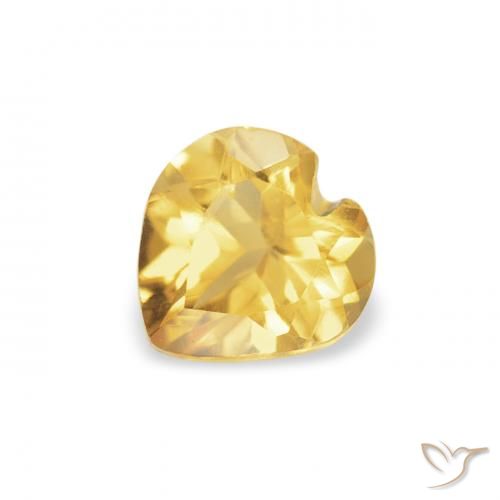 0.37ct Natural Dourado médio Citrino, Coração, VS
