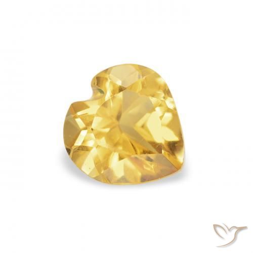 Citrino Dourado médio Natural 0.37ct, Coração, VS