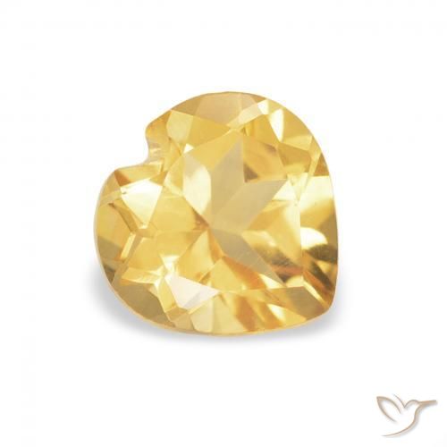 Citrino Dourado médio Natural 0.74ct, Coração, VVS