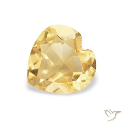 0.57ct Natural Ouro Citrino, Coração, VVS