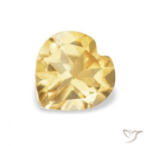 0.62ct Natural Dourado Citrino, Coração, VVS