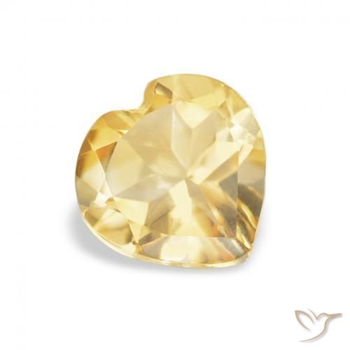 Citrino Dourado Natural 0.62ct, Coração, VVS