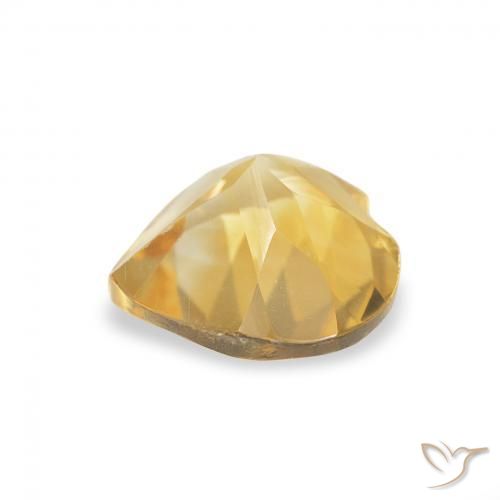 Citrino Dourado Natural 0.62ct, Coração, VVS
