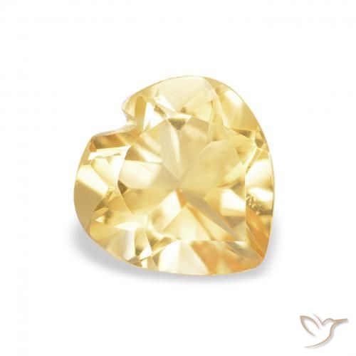 Citrino Luz Dourada Natural 0.72ct, Coração, VVS