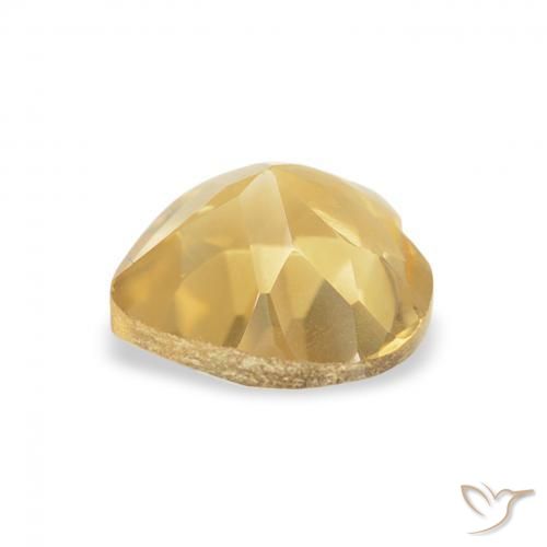 Citrino Amarelo Dourado Claro Natural 0.74ct, Coração, VVS