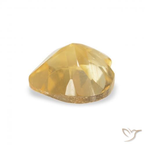 Citrino Amarelo Dourado Claro Natural 0.75ct, Coração, VVS