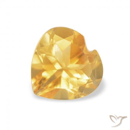 0.73ct Natural ouro médio Citrino, Coração, VVS