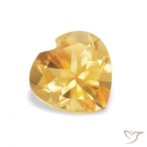 Citrino ouro médio Natural 0.73ct, Coração, VVS