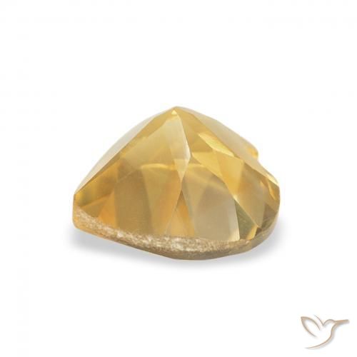 Citrino ouro médio Natural 0.73ct, Coração, VVS