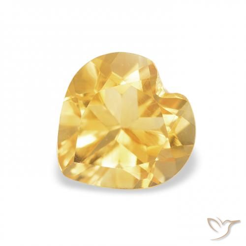 0.84ct Natural Ouro Citrino, Coração, VVS