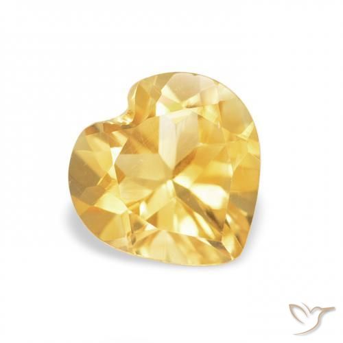 Citrino Ouro Natural 0.84ct, Coração, VVS