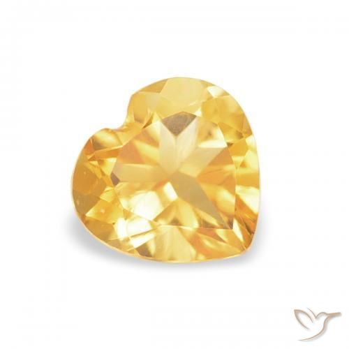 Citrino Top Ouro Natural 0.44ct, Coração, VVS