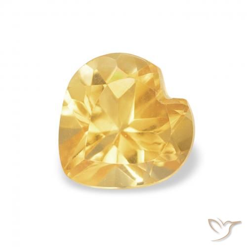 0.73ct Natural ouro médio Citrino, Coração, VVS