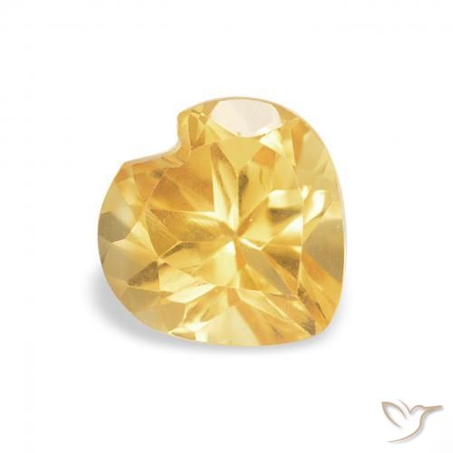 Citrino ouro médio Natural 0.73ct, Coração, VVS