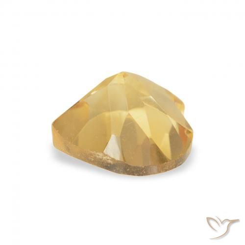 Citrino ouro médio Natural 0.73ct, Coração, VVS