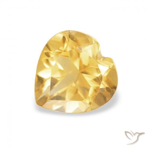 0.69ct Natural Ouro Citrino, Coração, VVS