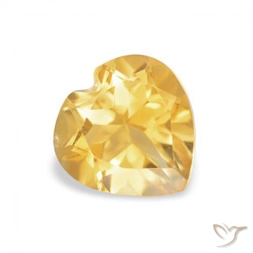 Citrino Ouro Natural 0.69ct, Coração, VVS