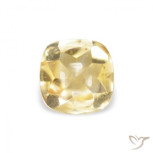 0.59ct Natural Dourado Citrino, Almofada, Transparente