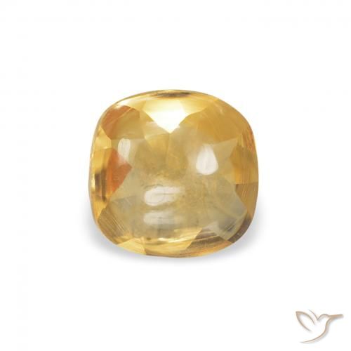 0.45ct Natural ouro médio Citrino, Almofada, Transparente