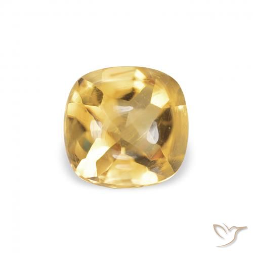 0.57ct Natural Dourado Citrino, Almofada, Transparente
