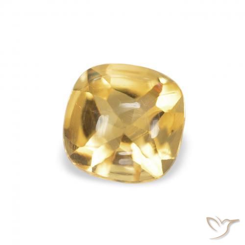Citrino Dourado Natural 0.57ct, Almofada, Transparente