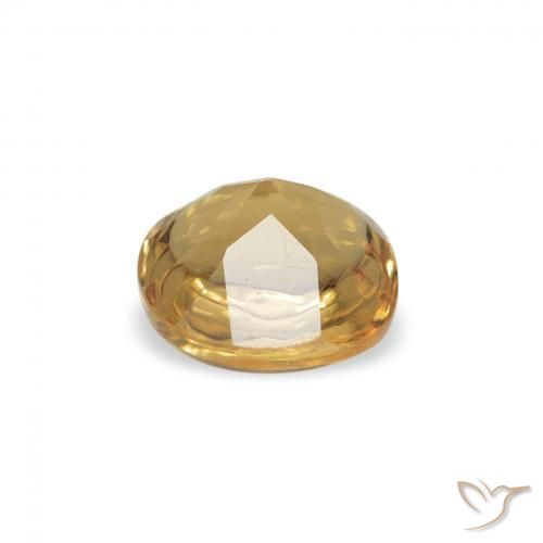Citrino Dourado Natural 0.57ct, Almofada, Transparente