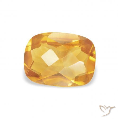Citrino Laranja Médio Natural 1.18ct, Almofada, VS