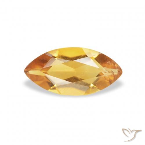 0.41ct Natural Laranja Dourada Citrino, Marquesa, VS