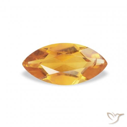 0.45ct Natural Medium Light-Golden Citrino, Marquesa, VS