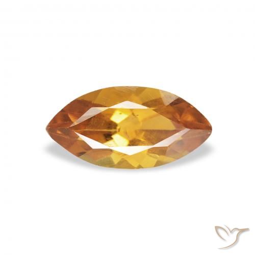 0.57ct Natural Laranja Dourada Citrino, Marquesa, VS