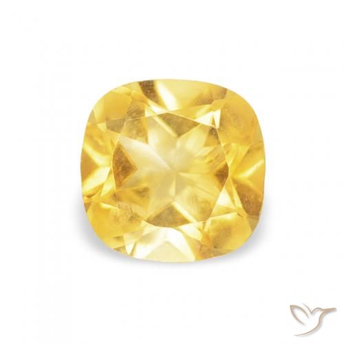 0.50ct Natural Amarelo Toscana Citrino, Almofada, VS