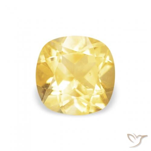 0.46ct Natural amarelo médio Citrino, Almofada, VS