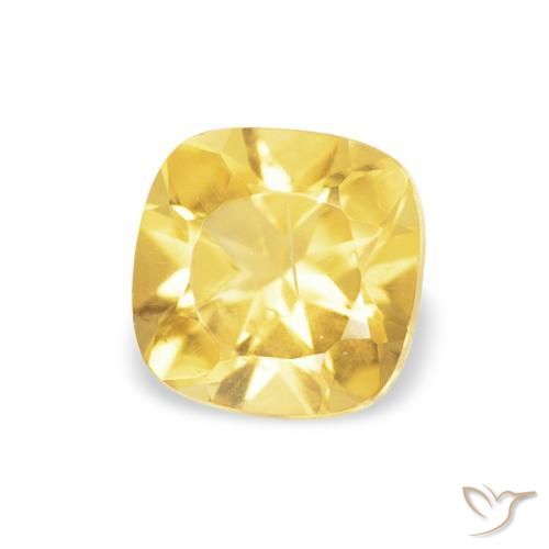 Citrino amarelo médio Natural 0.50ct, Almofada, VS