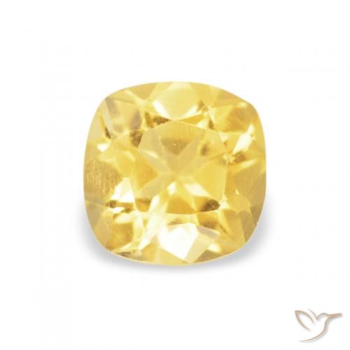 0.47ct Natural Luz Dourada Citrino, Almofada, VS