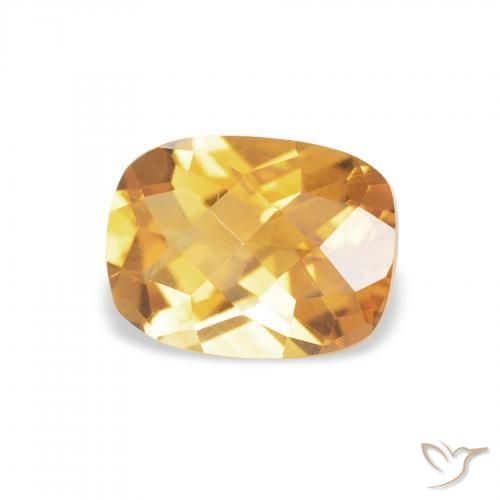 Citrino Medium Light Orange-Gold Natural 1.29ct, Almofada, VVS