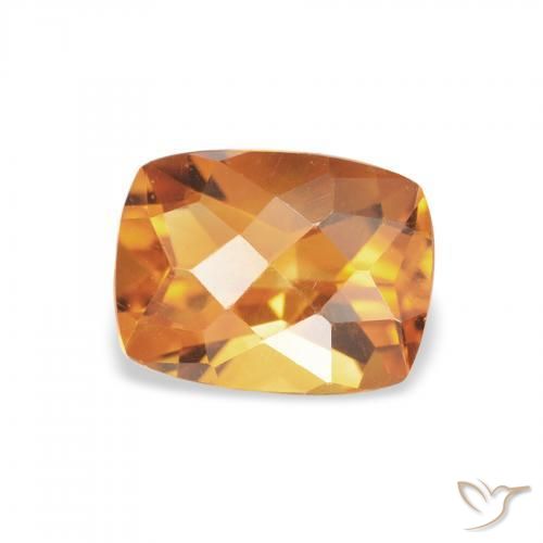Citrino Laranja Profundo-Ouro Natural 1.49ct, Almofada, VVS