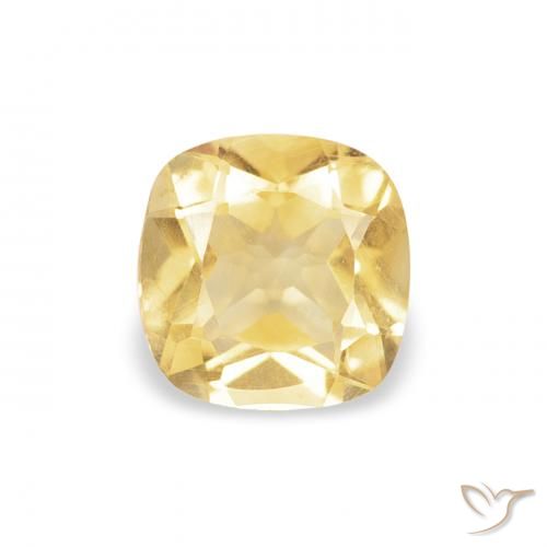 0.47ct Natural Dourado médio Citrino, Almofada, VVS