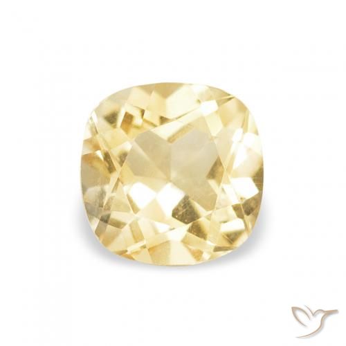 0.55ct Natural Luz amarela Citrino, Almofada, VVS