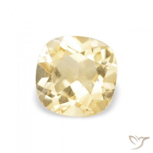 Citrino Luz amarela Natural 0.55ct, Almofada, VVS
