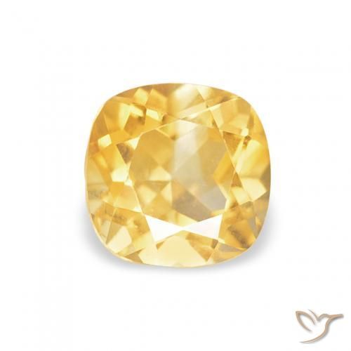 0.58ct Natural Laranja Dourada Citrino, Almofada, VVS