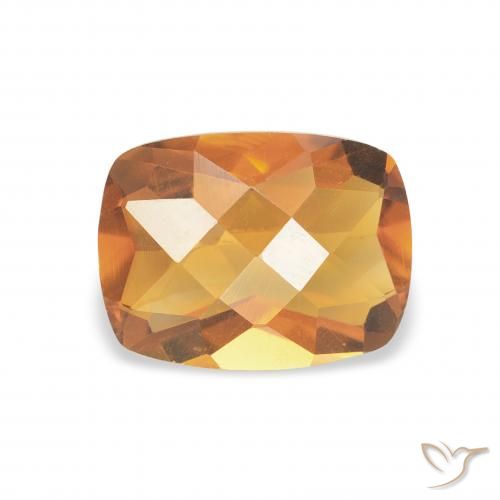 1.16ct Natural Laranja escuro Citrino, Almofada, VVS