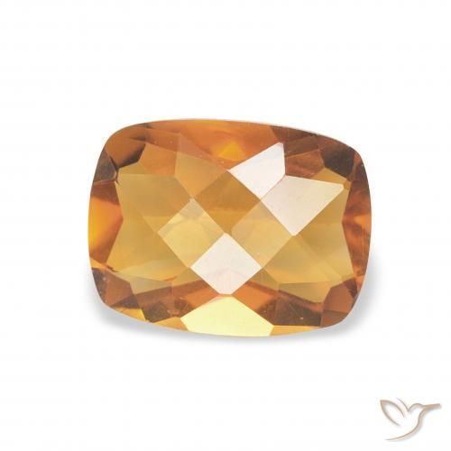 Citrino Laranja escuro Natural 1.16ct, Almofada, VVS
