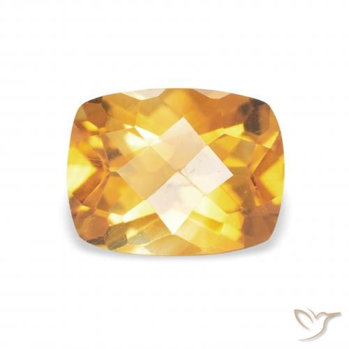 1.35ct Natural Laranja-Ouro Citrino, Almofada, VVS