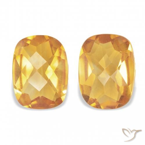 2.23ctw Natural ouro brilhante Citrino, Almofada, VS