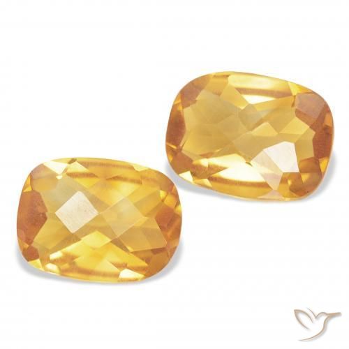 Pedras preciosas de Citrino ouro brilhante natural de 2.23 ct, Almofada, VS