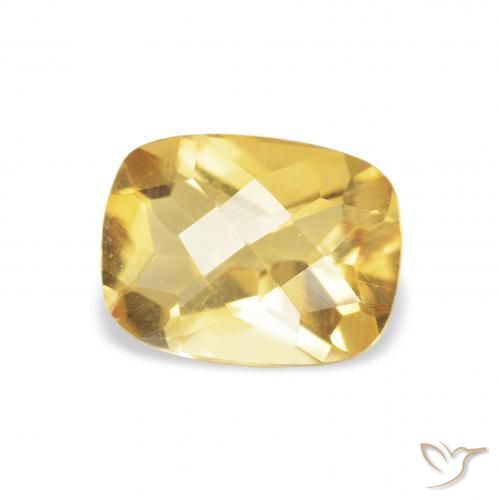 Citrino ouro médio Natural 1.16ct, Almofada, VVS-VS