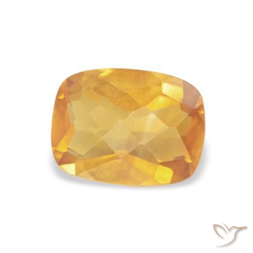 Citrino Dourado Escuro Natural 1.20ct, Almofada, VS