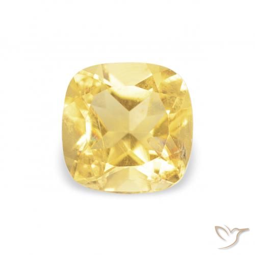 0.47ct Natural Luz Dourada Citrino, Almofada, VS